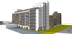 Conversion of a dismissed hospital into flats